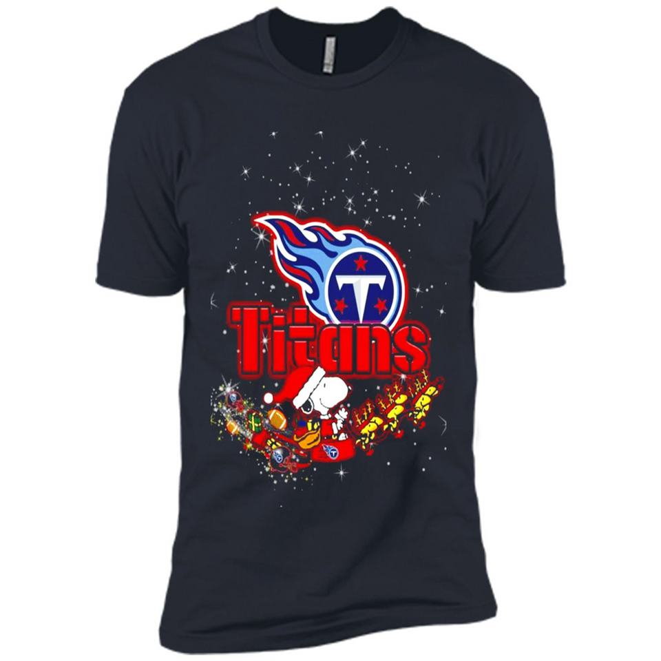 Snoopy Christmas Tennessee Titans - Premium Short Sleeve T-Shirt