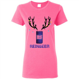 Dilly Dilly Reinbeer Funny Beer Reindeer Christmas Sporty - Ladies Short-Sleeve