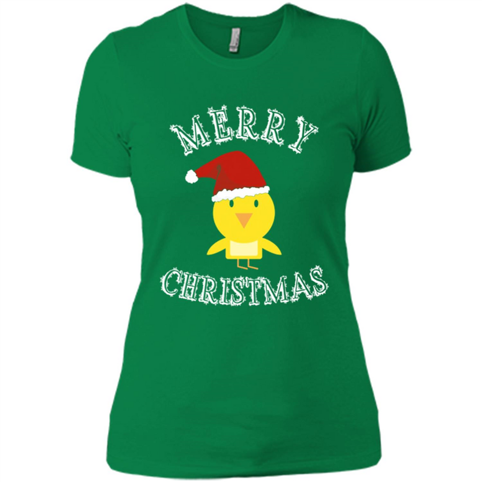 Bird Santa Merry Christmas T-Shirt - Birds Watchers Xmas - Ladies' Boyfriend T-Shirt