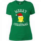 Bird Santa Merry Christmas T-Shirt - Birds Watchers Xmas - Ladies' Boyfriend T-Shirt