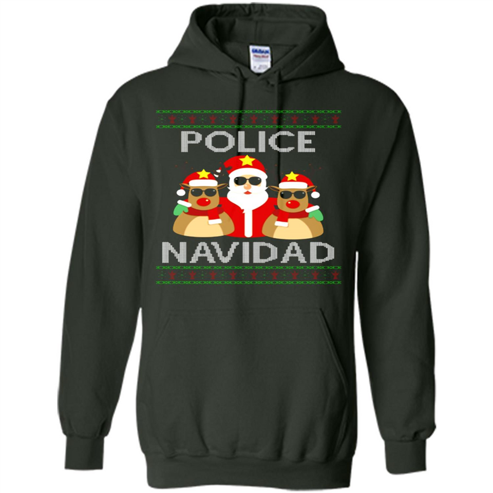 FUNNY POLICE NAVIDAD T-SHIRT Santa Christmas Party - Hoodie