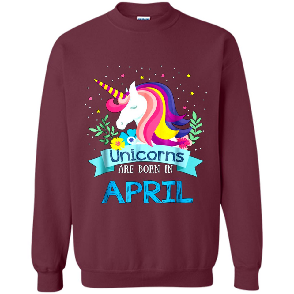 Unicorns are born in April Birthday Rainbow Gift Custom Ultra Cotton