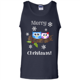 Cute Christmas Shirt Merry Christmas Snowflakes Owls Nest