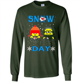 Snow Day Shirt For Kansas City Chiefs Vs Minion Fans Cotton pingpong