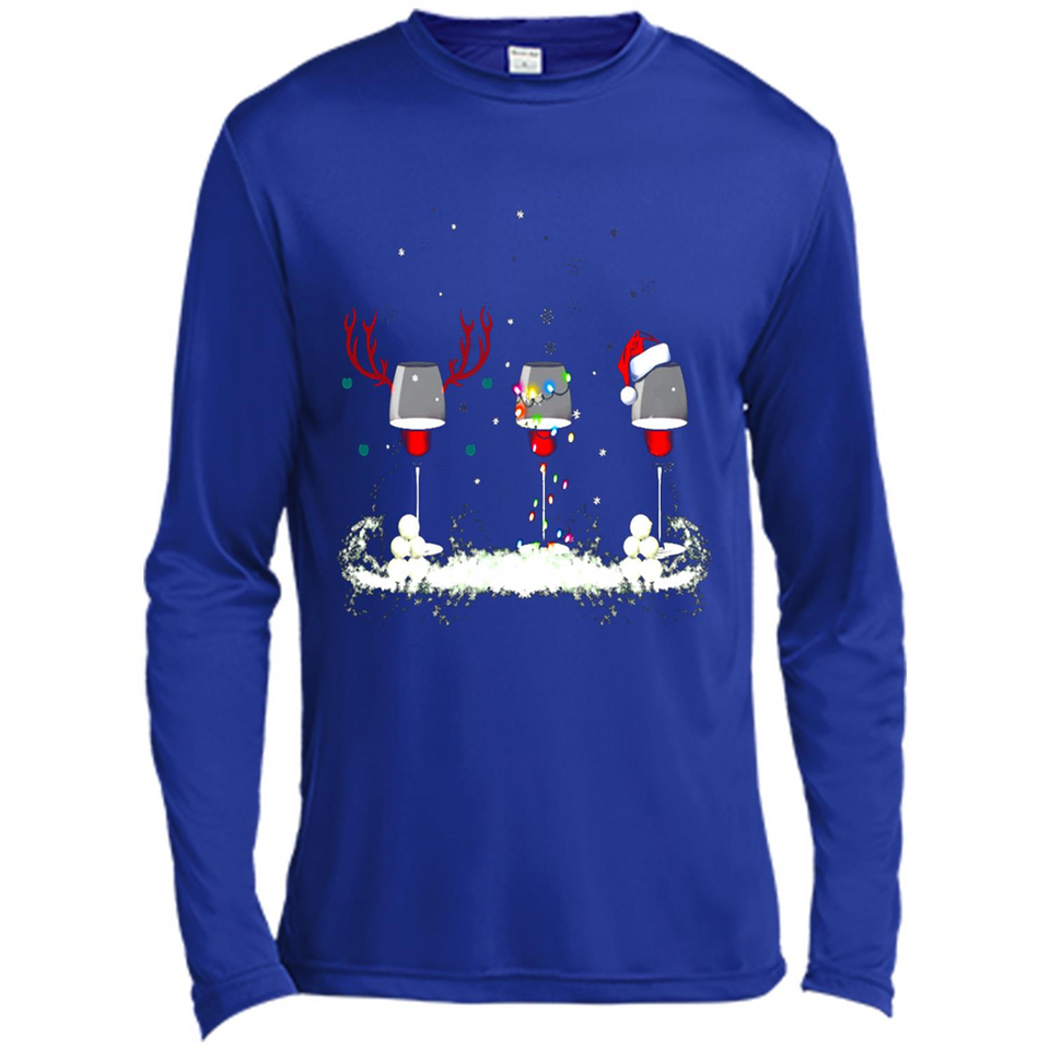 Christmas Red Wine - Merry Xmas T-Shirt - Canvas Long Sleeve T-Shirt