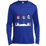 Christmas Red Wine - Merry Xmas T-Shirt - Canvas Long Sleeve T-Shirt