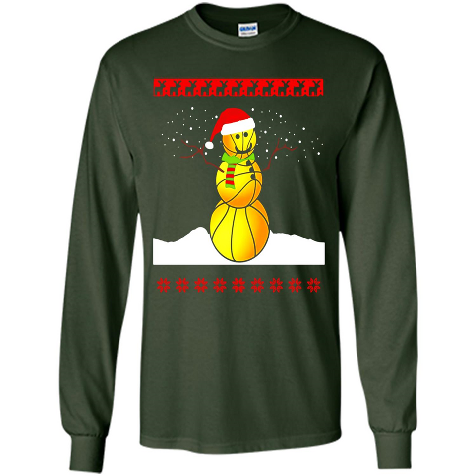 Basketball Santa Funny Christmas - Long Sleeve T-Shirt