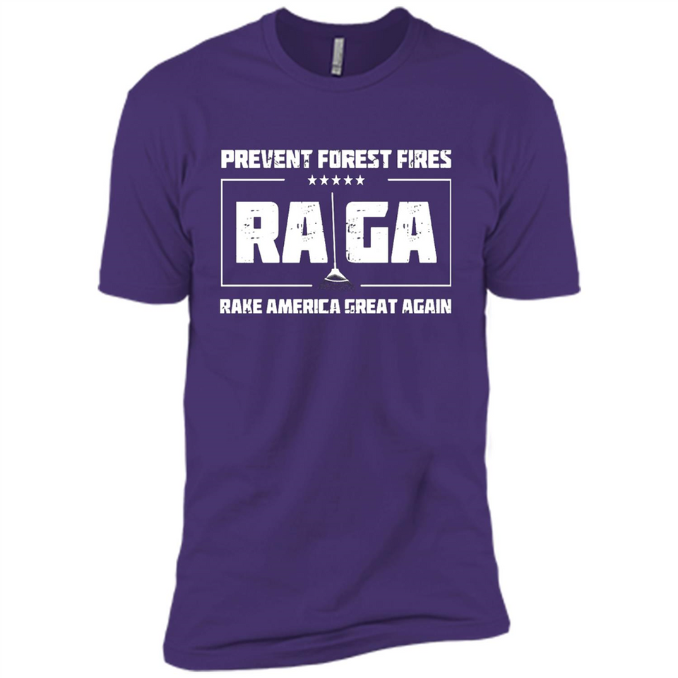 Prevent Forest Fires Rake America Great Again Shirt PINGPONG - Premium Short Sleeve T-Shirt