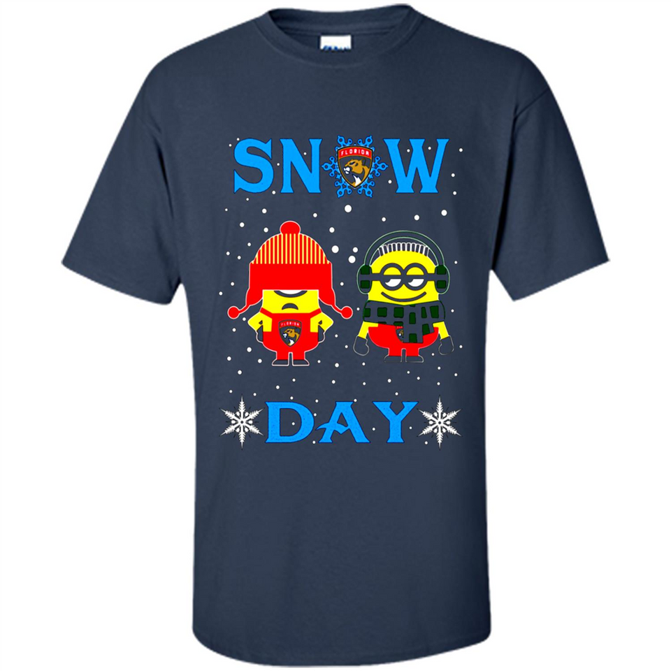 Snow Day Shirt For Florida Panthers Vs Minion Fans pingpong