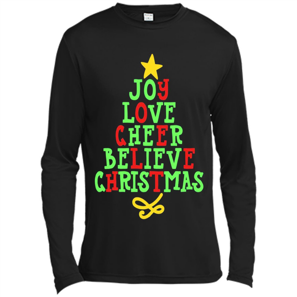 Joy Love Cheer Believe Christmas Tree