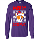 Funny Christmas Santa Corgi Dog Merry Corgmas - Long Sleeve T-Shirt