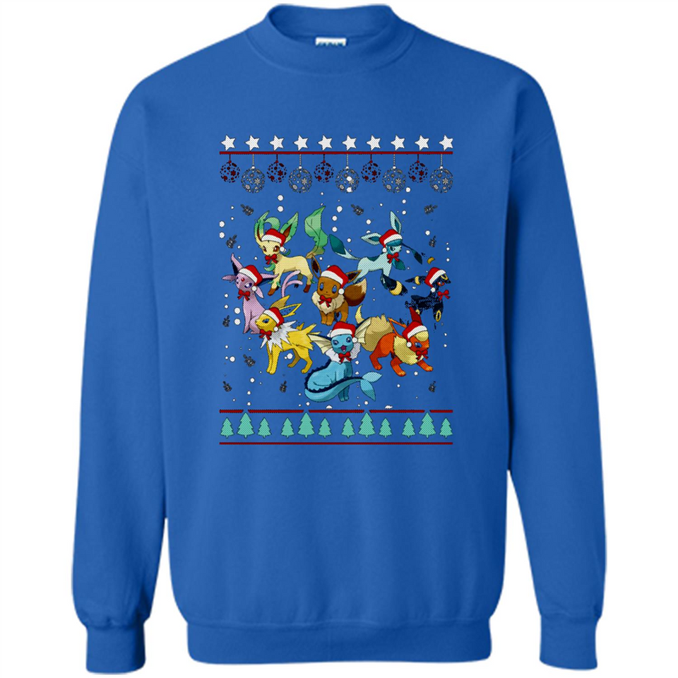 Pokemon Eeveelutions Ugly Christmas Sweater Perfect Christmas PINGPONG