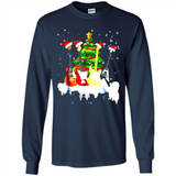 Santa Hat Electric Guitar Classical Guitar Christmas shirt Ladies' Boyfriend