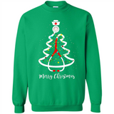 Christmas tree Nurse merry Christmas - Sweatshirt