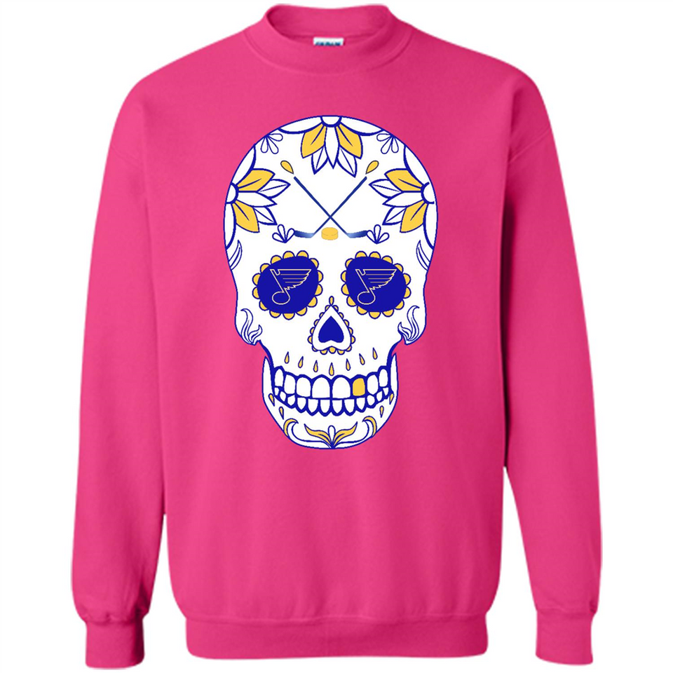 St. Louis Blues Hockey Sugar Skull Day of the Dead