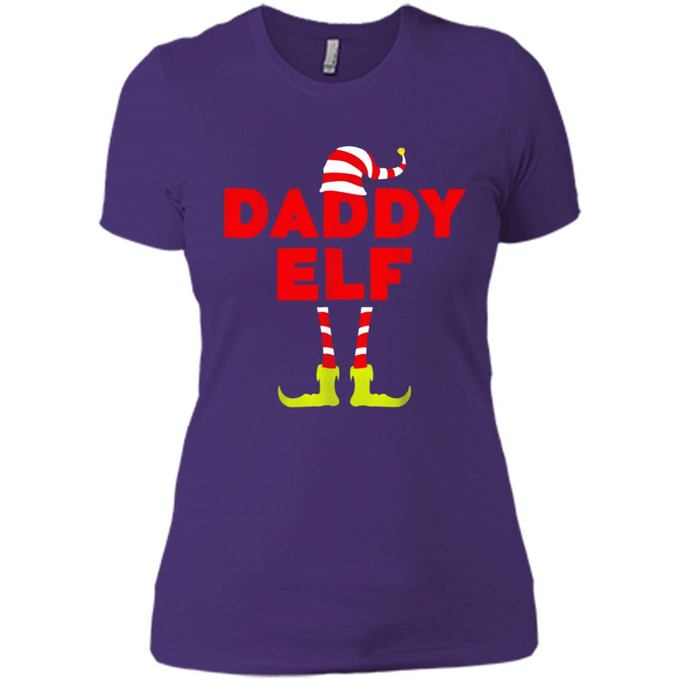 Mens Daddy Elf T-Shirt Funny Matching Christmas Costume - Ladies' Boyfriend T-Shirt