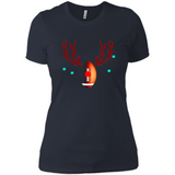 Football Christmas Shirt Reindeer Christmas Football Funny - Ladies' Boyfriend T-Shirt