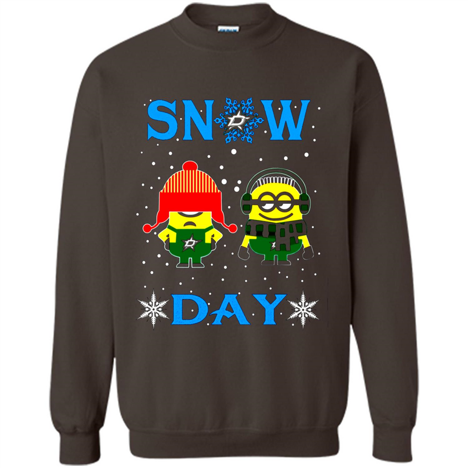 Snow Day Shirt For Dallas Stars Vs Minion Fans pingpong