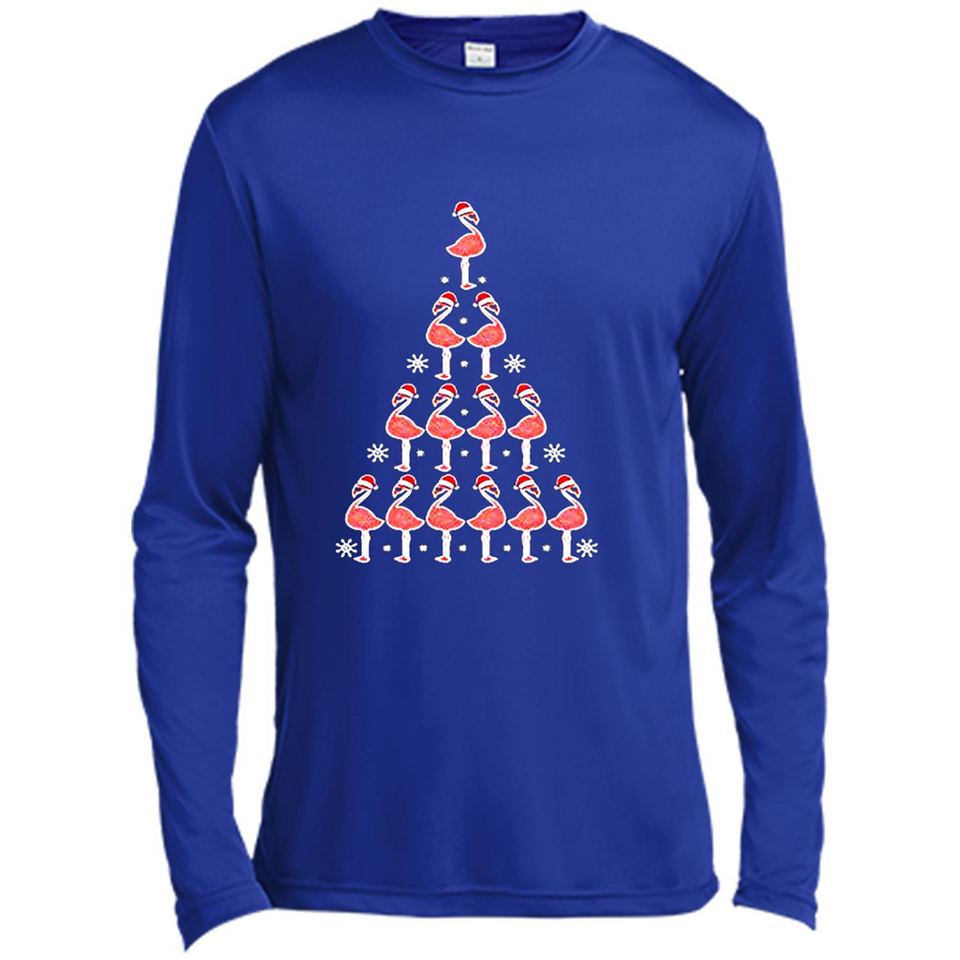 Flamingo Christmas Tree Flamingo - Canvas Long Sleeve T-Shirt