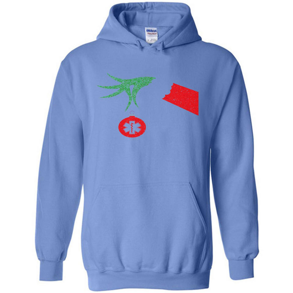 Funny Grinch Hand holding Doctor ornament Christmas Sporty T-Shirt - Hoodie