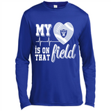Oakland Raiders Football My Heart is on that Field - Canvas Long Sleeve T-Shirt