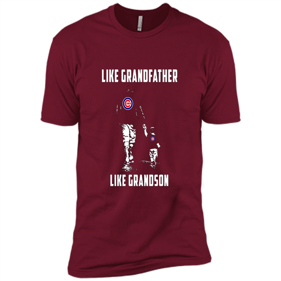 Chicago Cubs GrandFather Like GrandSon - Premium Short Sleeve T-Shirt