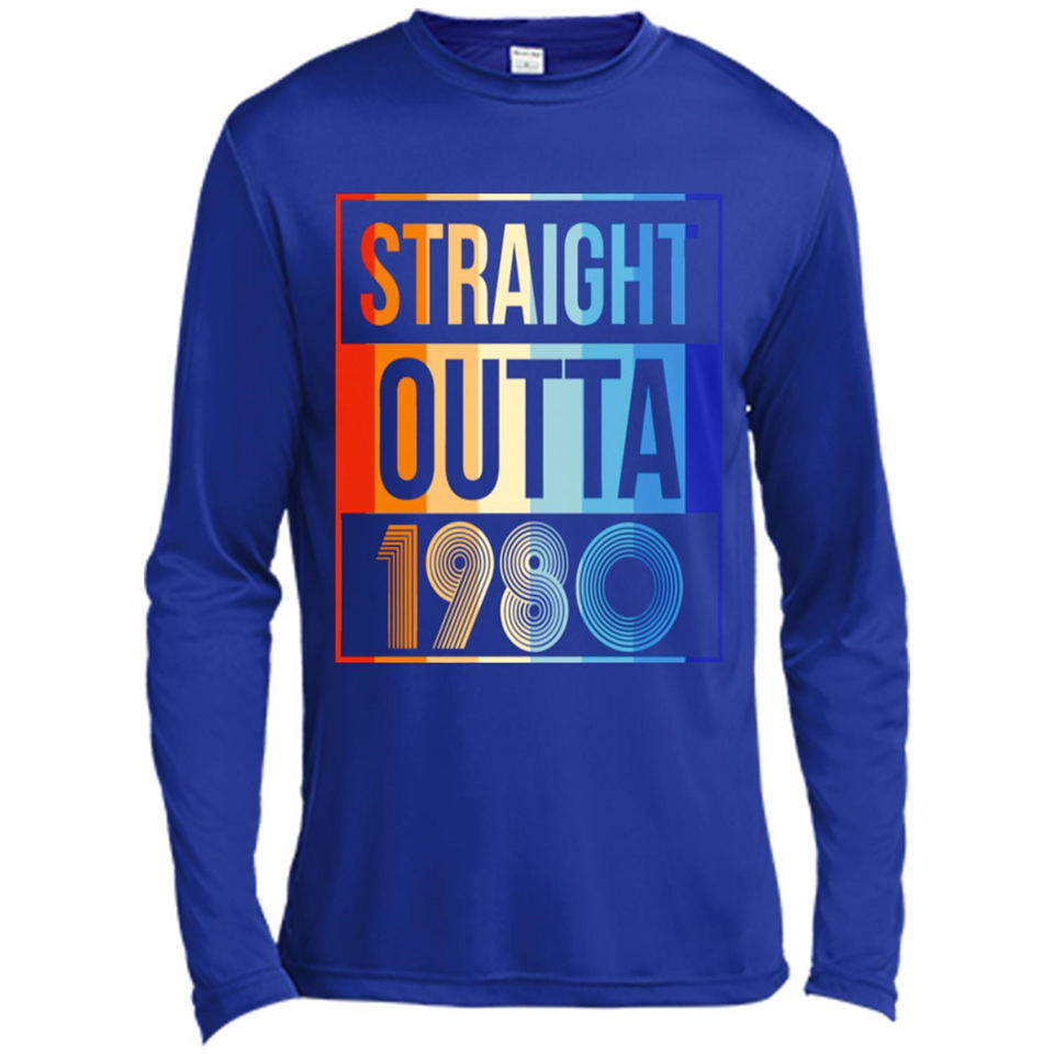 Retro Straight Outta 1980 38 Years Old - Canvas Long Sleeve T-Shirt