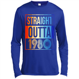 Retro Straight Outta 1980 38 Years Old - Canvas Long Sleeve T-Shirt