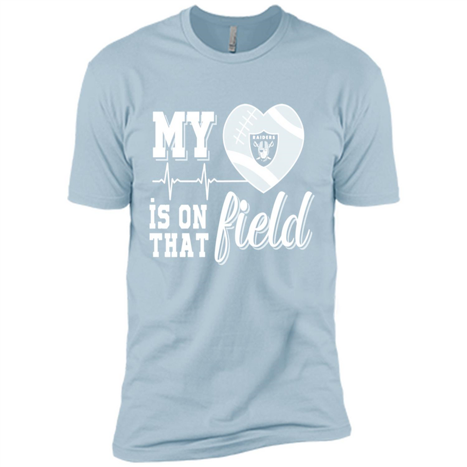 Oakland Raiders Football My Heart is on that Field - Premium Short Sleeve T-Shirt