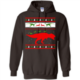 Dinosaur and Santa Clause Ugly Christmas Sweater - Hoodie