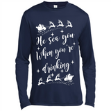 He Sees You When You're Drinking - Canvas Long Sleeve T-Shirt