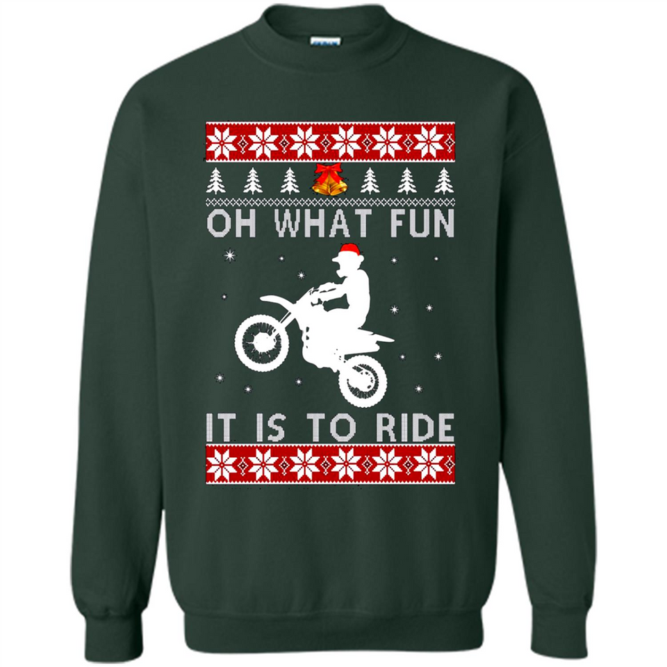 Motocross oh what fun it is to ride Christmas sweater PINGPONG