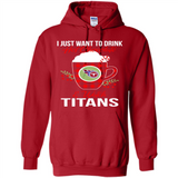 I Just Want To Drink Hot Chocolate & Watch Tennessee Titans Ugly Christmas Sweater PINGPONG