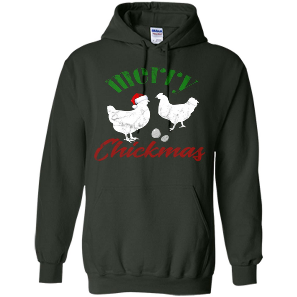 Christmas Chicken Shirt Santa Hens Lover Funny Farmer Gift - Hoodie