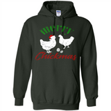 Christmas Chicken Shirt Santa Hens Lover Funny Farmer Gift - Hoodie