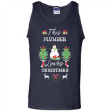 This Plumber Loves Christmas Tree Shirt with Snowman