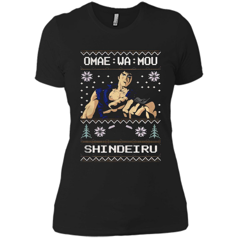 Omae Wa Mou Shindeiru Ugly Christmas Sweater - Ladies' Boyfriend T-Shirt