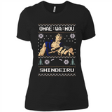Omae Wa Mou Shindeiru Ugly Christmas Sweater - Ladies' Boyfriend T-Shirt