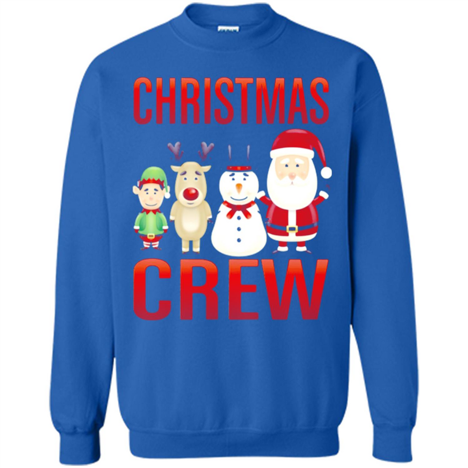 CHRISTMAS CREW Shirt X-mas Santa Snowman Reindeer Elf - Sweatshirt