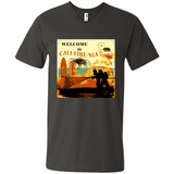 Paradise California Camp Fire Youth T-Shirt PINGPONG - Men's V-Neck