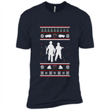 Christmas Ugly Sweater Firefighter Ugly Christmas Sweater - Premium Short Sleeve T-Shirt