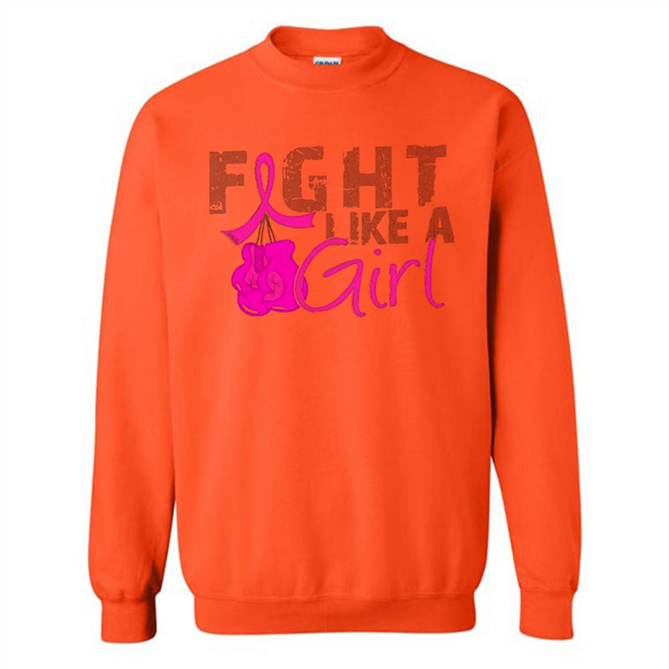 Fight Like A Girl Breast Cancer Awareness - Sweatshirt