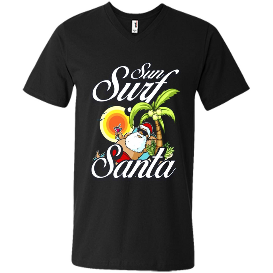Sun Surf Santa - Men's V-Neck