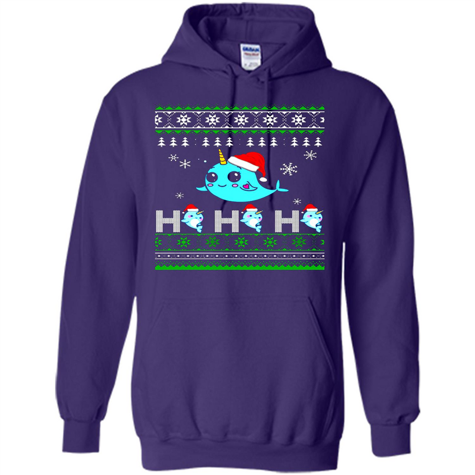 Narwhal christmas sweatshirt hoodie long PINGPONG - Hoodie