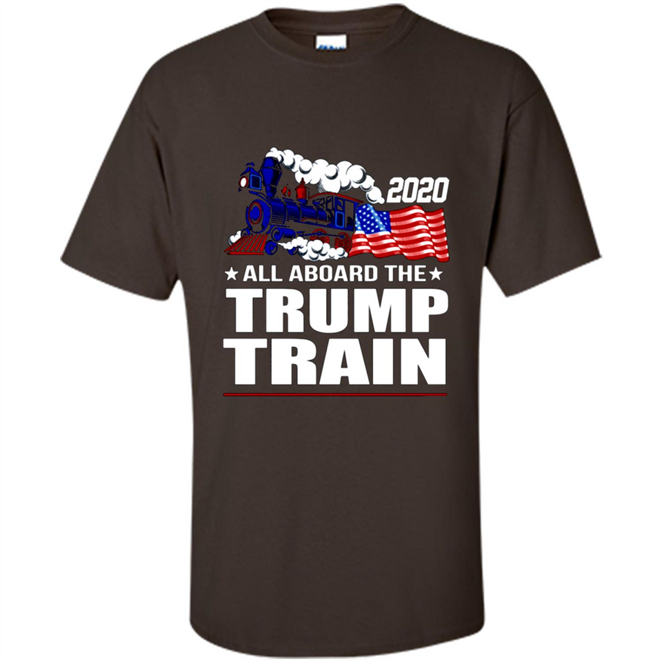 All Board The Trump Train 2020 Patriotic U.S Flag pingpong - Shirt