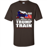 All Board The Trump Train 2020 Patriotic U.S Flag pingpong - Shirt