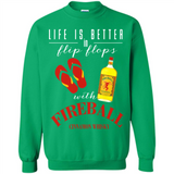 LIFE IS BETTER IN FLIP FLOPS WITH FIREBALL WHISKEY