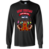 Seattle Seahawks NFL Reindeer Funny Merry Christmas And Happy New Year