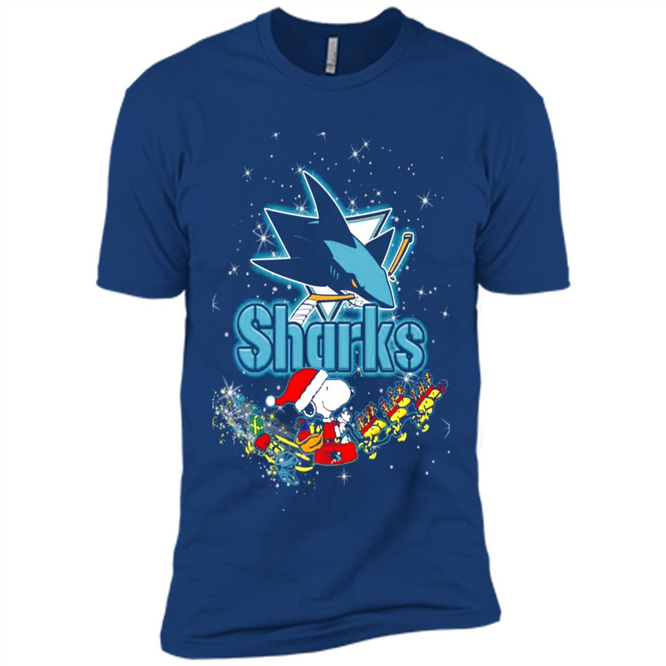 Snoopy Christmas San Jose Sharks - Premium Short Sleeve T-Shirt