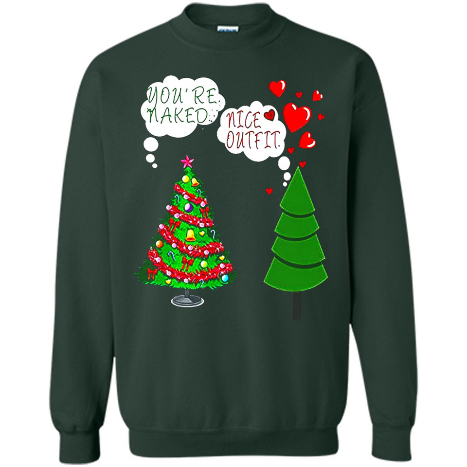 Fir Loves Christmas Tree Funny Undecorated Joke - Sweatshirt